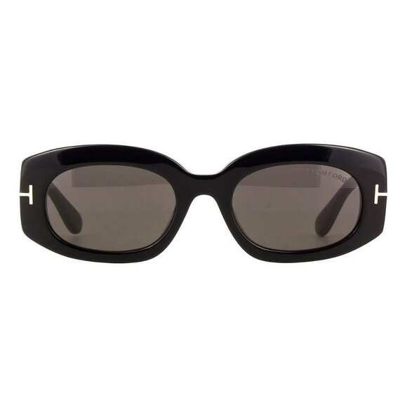 New TOM FORD Cielle Black Round FT1187/S 01A Sunglasses Women - Picture 2 of 4